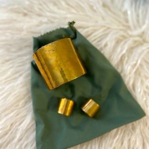 Cuff bracelet and ring - handcrafted